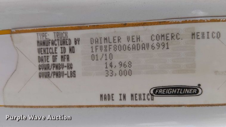 image for item EU2516 2010 Freighliner M2 106 street sweeper truck