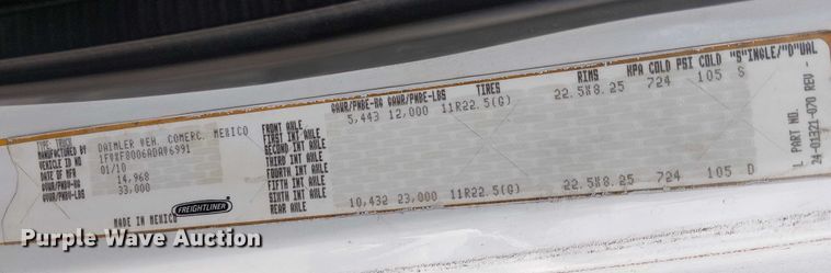 image for item EU2516 2010 Freighliner M2 106 street sweeper truck