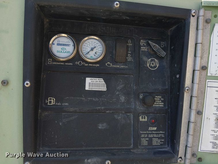 image for item EU2523 2012 Sullair 49HP185DPQ JDi4 air compressor