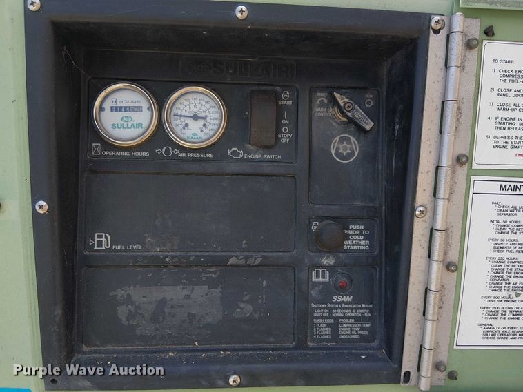 image for item EU2524 2013 Sullair 49HP185DPQ JDi4 air compressor