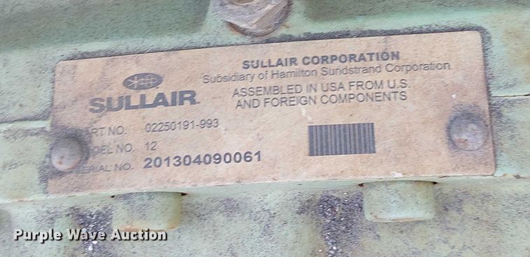 image for item EU2524 2013 Sullair 49HP185DPQ JDi4 air compressor