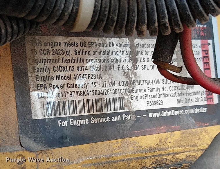 image for item EU2524 2013 Sullair 49HP185DPQ JDi4 air compressor