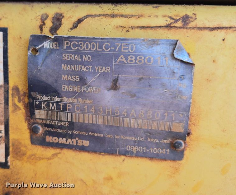 image for item EU3701 2006 Komatsu PC300L-7E0 excavator