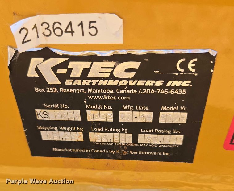 image for item EU3880 2015 K-TEC 1233 scraper