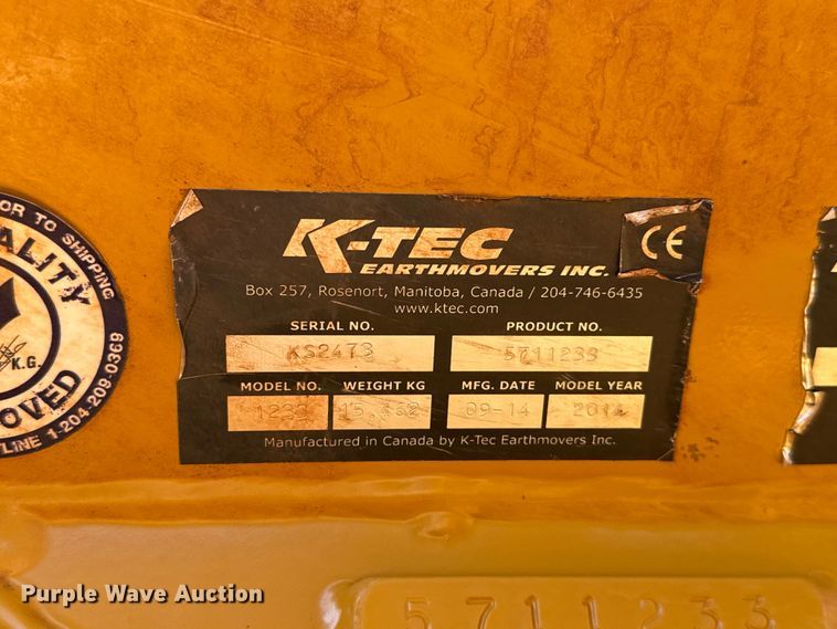 image for item EU3884 2014 K-Tec 1233 scraper