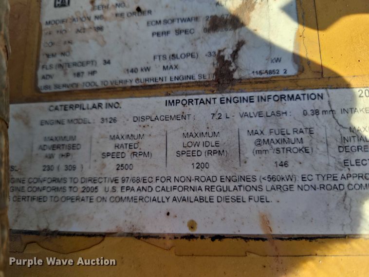 image for item EU3885 2005 Caterpillar 325CL excavator