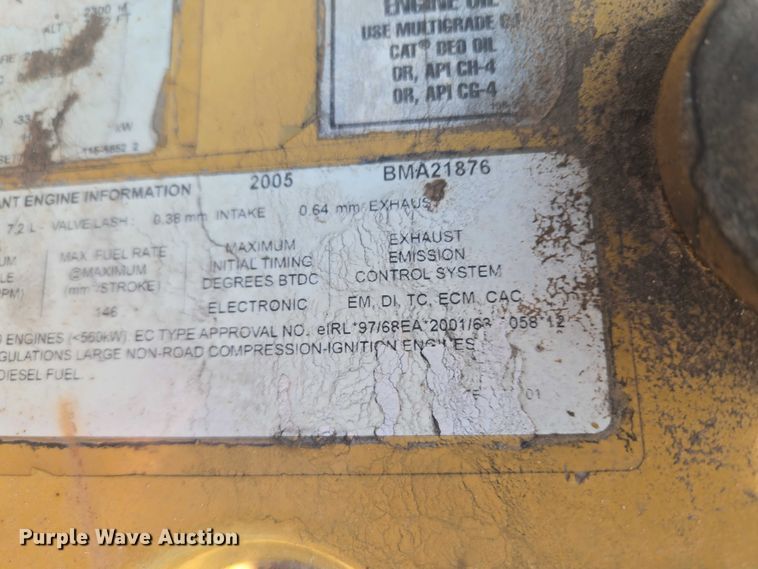 image for item EU3885 2005 Caterpillar 325CL excavator