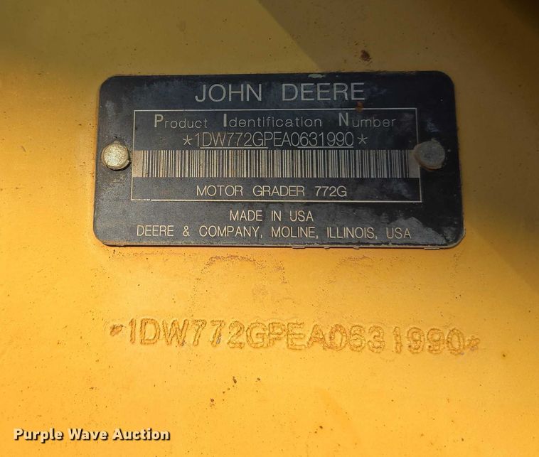 image for item EU3886 2010 John Deere 772GP motor grader