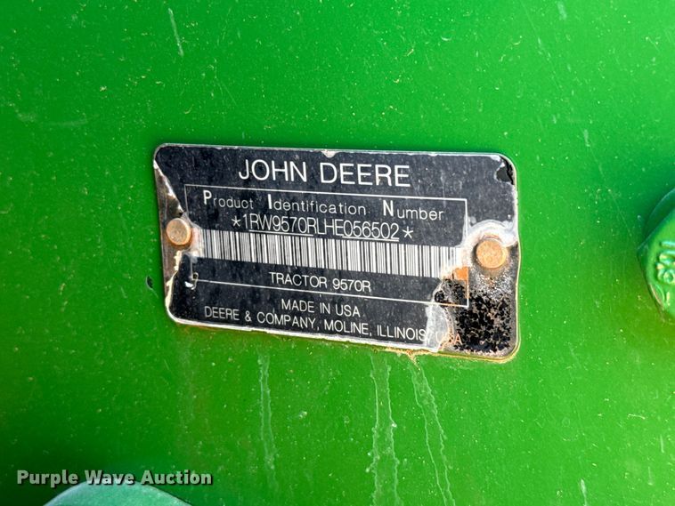 image for item EU3888 2017 John Deere 9570R Scraper Special 4WD tractor