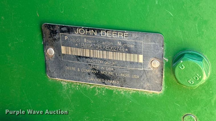 image for item EU3889 2019 John Deere 9570R Scraper Special 4WD tractor