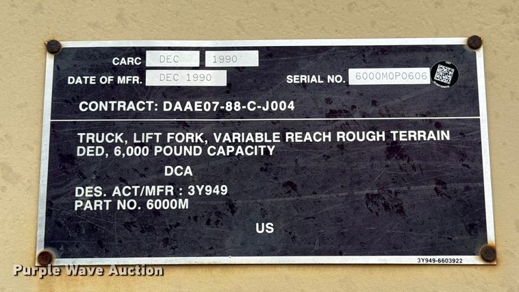 image for item EU5051 1990 Skytrak 6000M telehandler