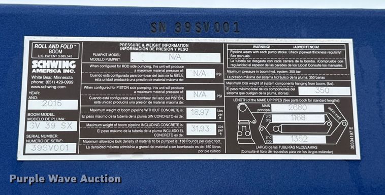 image for item EU5084 2015 Sky-Com ICS-120-1 hydrovac extension bed
