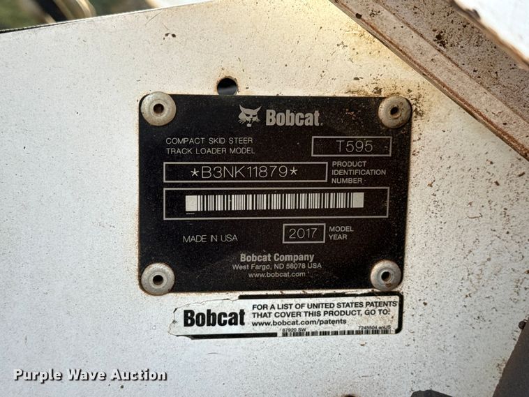 image for item EU5088 2016 Bobcat T595 tracked skid steer loader