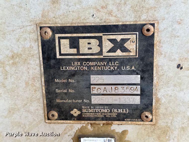 image for item EU5094 Link-Belt 225 excavator