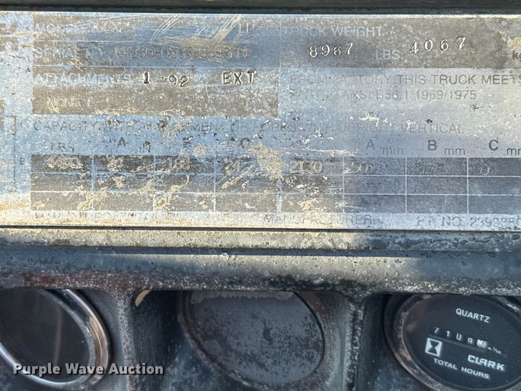 image for item EU6033 Clark GCX25 forklift