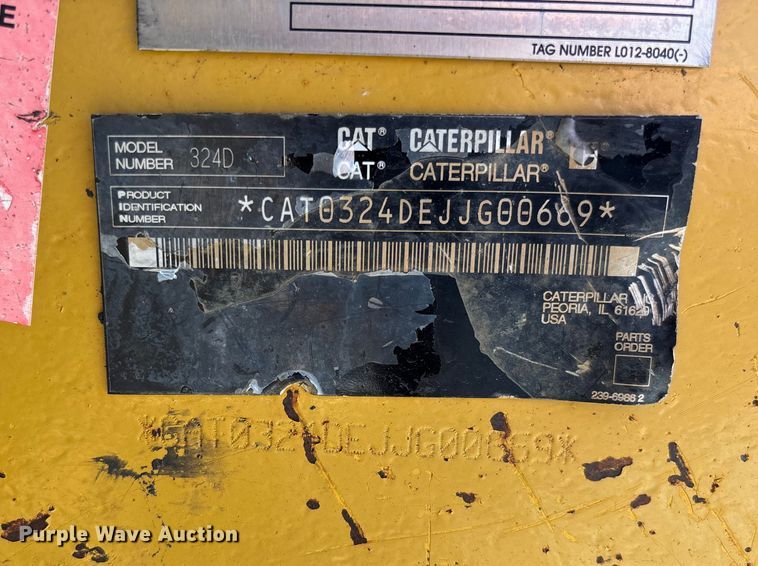 image for item EV3057 2007 Caterpillar 324D L excavator