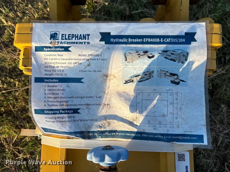 image for item EV3121 2024 Elephant EPB400B-E breaker