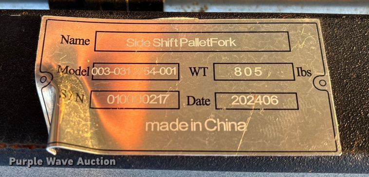 image for item EV3130 skid steer forks