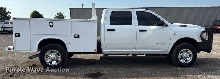 image for item NU9654 2022 Dodge Ram  3500HD Crew Cab utility bed pickup truck