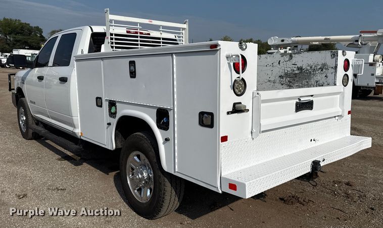 image for item NU9654 2022 Dodge Ram  3500HD Crew Cab utility bed pickup truck