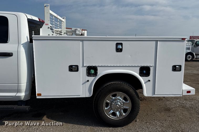 image for item NU9654 2022 Dodge Ram  3500HD Crew Cab utility bed pickup truck