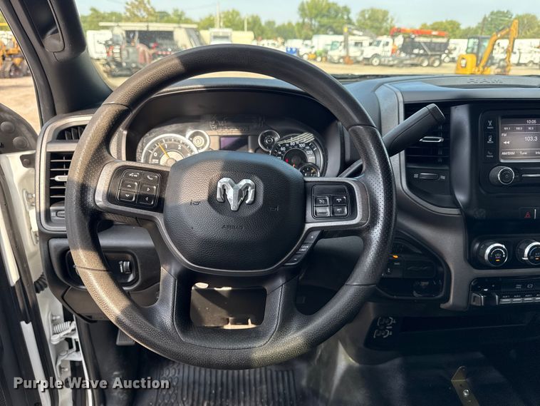 image for item NU9654 2022 Dodge Ram  3500HD Crew Cab utility bed pickup truck