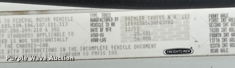 image for item NU9685 2013 Freightliner 108SD Crew Cab crane truck