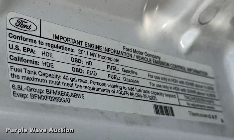 image for item NU9696 2011 Ford F450 Super Duty bucket truck