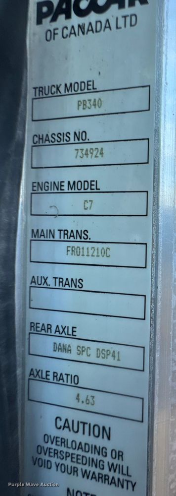 image for item NU9699 2007 Peterbilt 340 flatbed truck