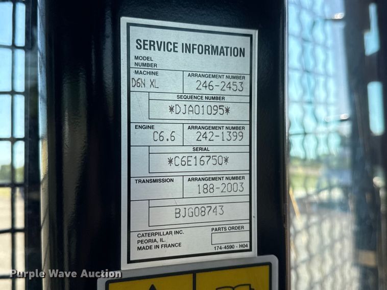 image for item NU9706 2009 Caterpillar D6N XL dozer