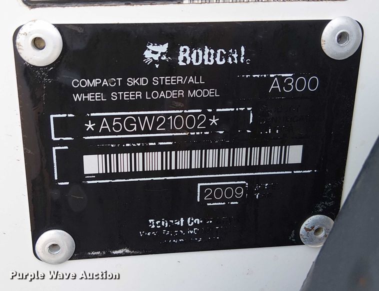 image for item NU9711 2009 Bobcat A300 skid steer loader
