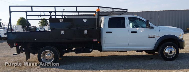 image for item NU9726 2013 RAM 5500 Crew Cab flatbed truck
