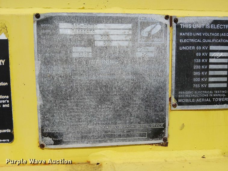 image for item NU9731 1993 International 4900 bucket truck