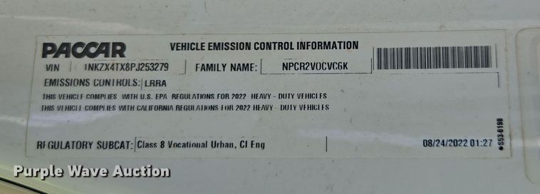 image for item YA0870 2023 Kenworth T880 dump truck