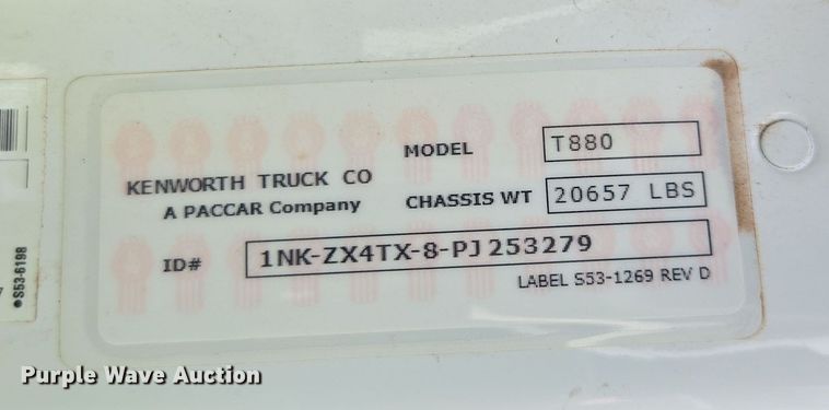 image for item YA0870 2023 Kenworth T880 dump truck