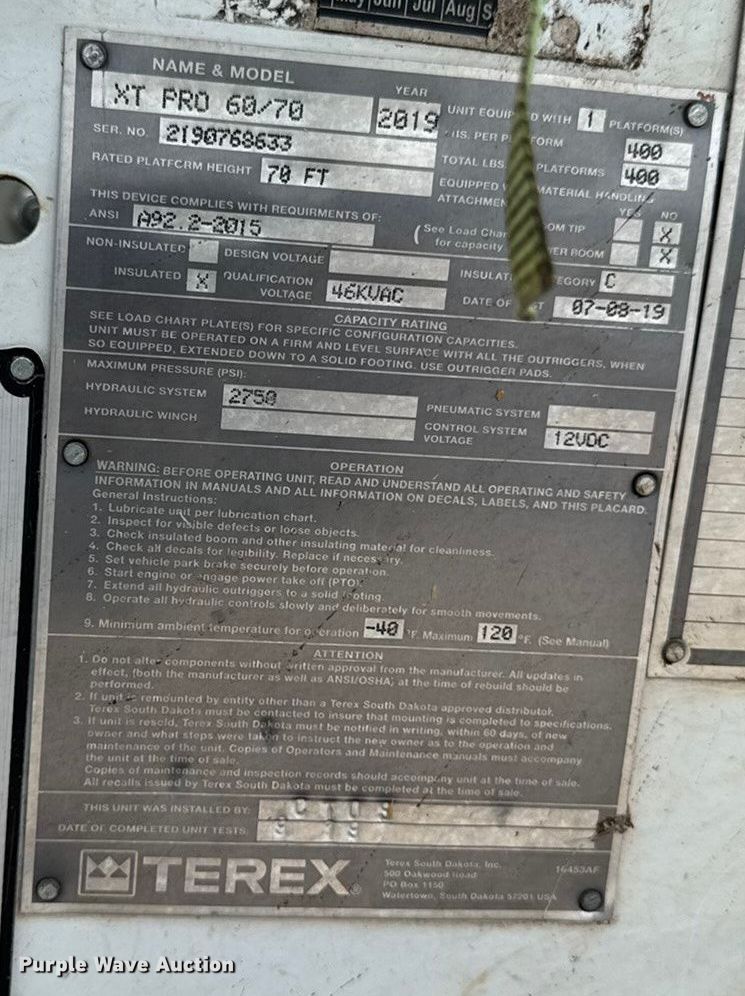 image for item YA1022 2020 Freightliner Business Class M2 forestry bucket truck