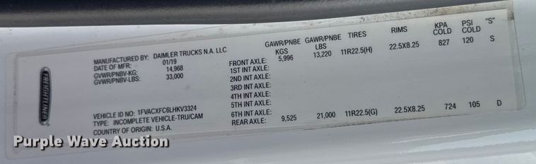 image for item YA1022 2020 Freightliner Business Class M2 forestry bucket truck