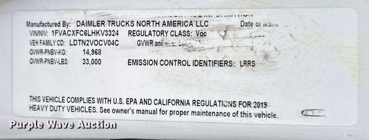 image for item YA1022 2020 Freightliner Business Class M2 forestry bucket truck