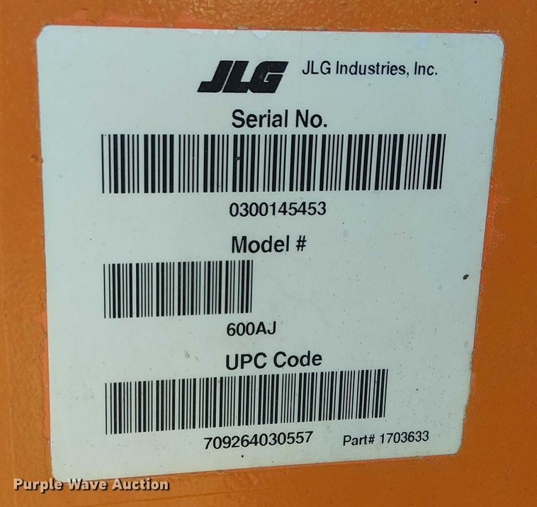 image for item YA1135 2011 JLG 600AJ boom lift