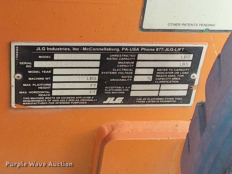 image for item YA1136 2011 JLG E300AJP boom lift