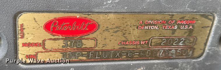 image for item YA1223 2006 Peterbilt 378 dump truck