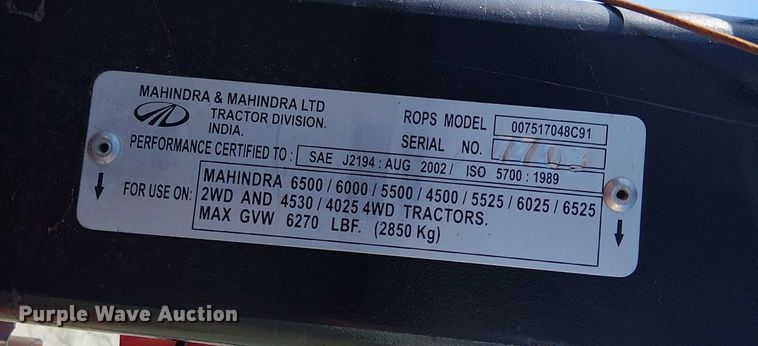 image for item DJ7862 Mahindra 4530 MFWD tractor