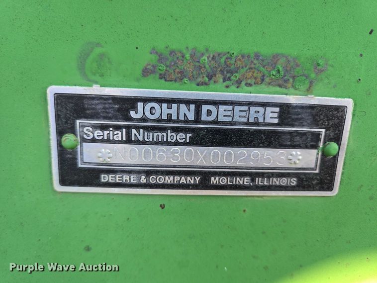 image for item DY1344 John Deere 630 tandem disk