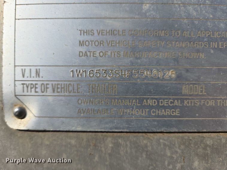 image for item DY1346 2015 Wilson PSDCL-402 livestock trailer