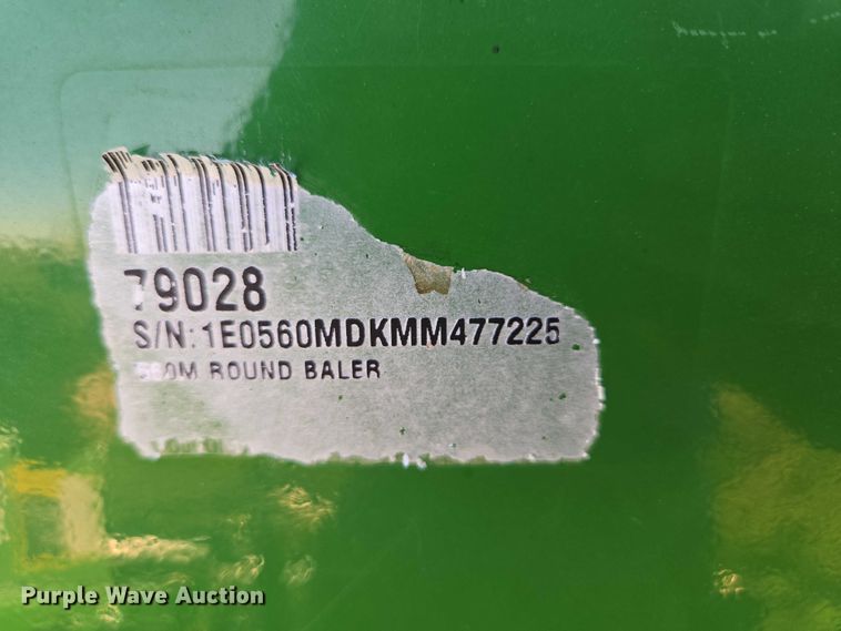 image for item DY1361 2021 John Deere 560M round baler
