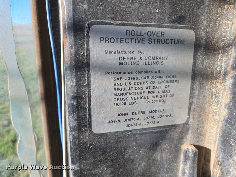 image for item DY1362 John Deere JD770-A motor grader