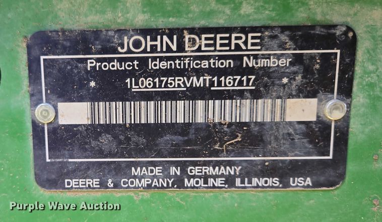 image for item DY1363 2021 John Deere 6175R MFWD tractor