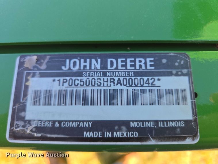 image for item DY1364 2024 John Deere C500 swather / windrower