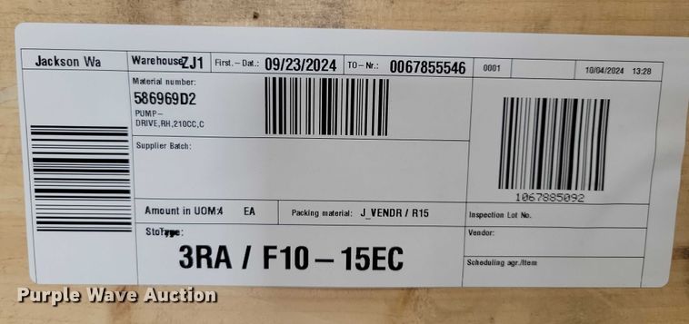 image for item DZ6582 (10) hydraulic drive pumps