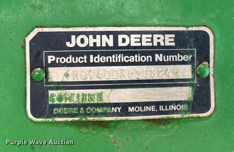 image for item ED2291 1989 John Deere 9400 combine